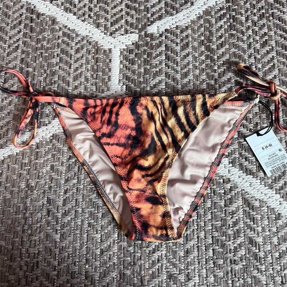 Shade & Shore tiger bikini bottoms SZ S